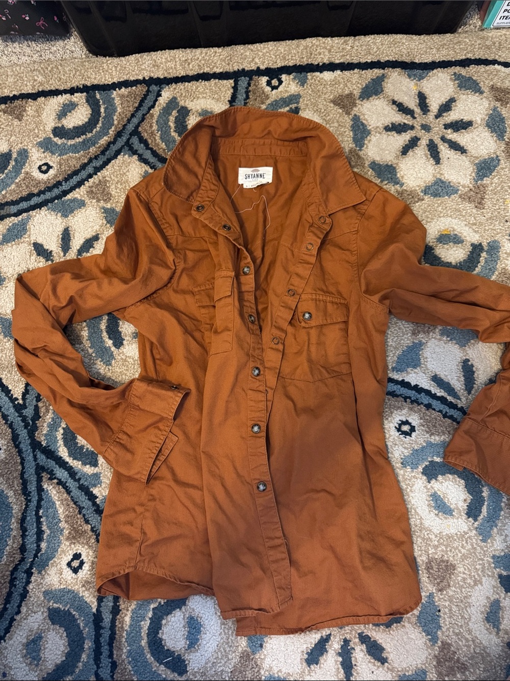 Shyanne Copper Utility Button-Up Jacket